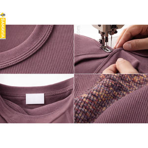 Ensemble de sport 2 pièces sans couture côtelé pour femme avec coutures renforcées : Legging taille haute, Crop Top, Short d'entraînement et Brassière de sport - Product Image 4