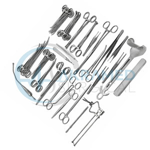 <b>81</b> Pcs Basic Laparotomy Surgical Instrument Set CE Certified ISO13485 Certified Manual Stainless Steel General Surgery Kit - Product Image 5