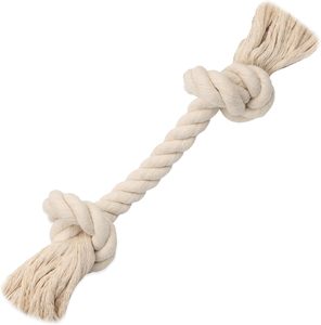 Jouets pour chiens de haute qualité en gros : Cordes à mâcher en coton pour l'hygiène dentaire et la dentition, jouet de brouillard à 2 nœuds pour mâcheurs agressifs, multicolore, 12 pouces - Product Image 1