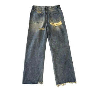 men <b>woman</b> <b>baggy</b> <b>jeans</b> costum logo - Product Image 2