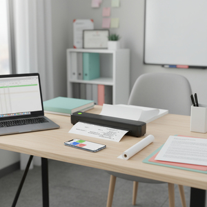 Impresora portátil Sudex C80 A4, impresora térmica inalámbrica de 200/300DPI sin tinta con Bluetooth para teléfonos inteligentes Android e iOS - Product Image 5