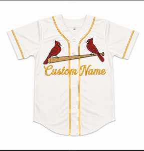 Maillot de sport baseball blanc tendance avec bordure moutarde, maillot de sport personnalisé pour club, vêtements d'entraînement athlétique en polyester respirant - Product Image 1