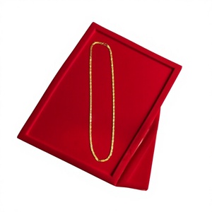Collier chaîne fantaisie en or massif 22 carats pour hommes et femmes, bijou en or texturé à motifs traditionnels - Product Image 1