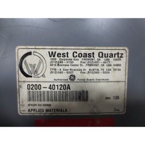 AMAT 0200-40120 <b>SPACER</b>, ESC 200 MM, 109775 - Trusted Global Legacy Semiconductor Equipment and Parts at - Product Image 1