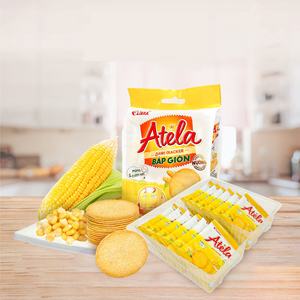 HALAL ATELA CORN CRISP GALLETAS 228G Bocadillo bajo en grasa y bajo en sal con sabor dulce y salado Textura crujiente Bolsita empaquetada - Product Image 3