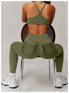 Legging pour femme de fabrication professionnelle, qualité supérieure, taille mi-haute, en mousseline respirante, sans couture, coton/bambou, dernier design - Product Image 5