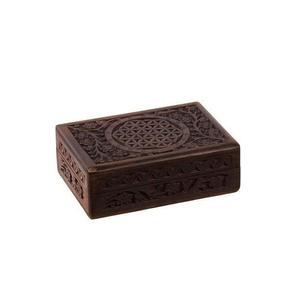 Boîte de rangement en bois de style rustique avec serrure métallique pour le salon, la chambre et la cuisine - Product Image 5