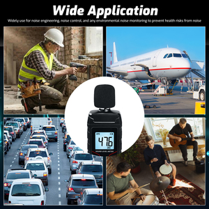 Medidor de nivel de sonido digital de 30-130dB, ponderación A, pantalla LCD grande, micrófono de alta sensibilidad, medidor de decibeles para oficina y hogar - Product Image 6