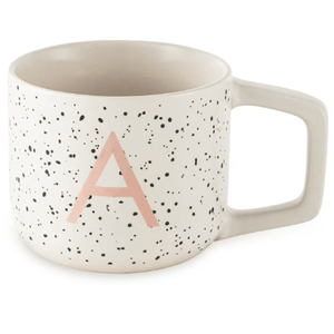 Timo e gres da tavola monogramma una tazza di ceramica bianca maculata - Product Image 1