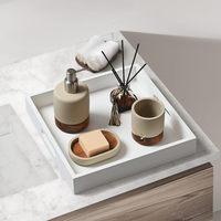 Plateau de service de qualité commerciale en MDF laqué brillant, couleur personnalisée, de qualité supérieure, adapté aux aliments, fabriqué au Vietnam, directement de l'usine, prêt à expédier