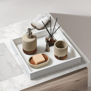 Bandeja de Servicio de MDF con Acabado Lacado Brillante de Alta Calidad, Color Personalizado, Directo de Fábrica, para Decoración del Hogar y Mesa - Product Image 4