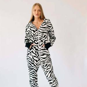 Fashion Woman Onesie Soft Flannel Cartoon Animal Pajamas <b>Hooded</b> Winter Warm Sleepwear Full Body Cozy Lounge Cute Homewear Woman - Product Image 2