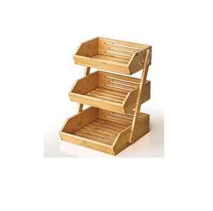 Canasta para Frutas de 2 Niveles, Soporte para Plátanos, Organizador de Frutas para Encimera de Cocina, Almacenamiento de Verduras de Alambre Metálico - Product Image 3