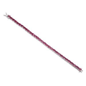 Natural <b>Ruby</b> 925 Sterling Silver Tennis <b>Bracelet</b> Handmade Women Jewelry July Birthstone Oval Cut Elegant Gift - Product Image 3