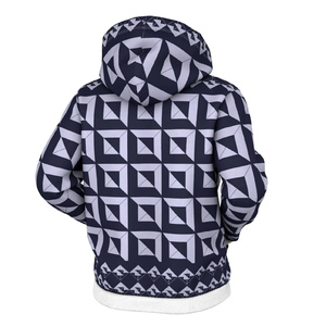 Sweat à capuche unisexe avec fermeture éclair et logo personnalisé, col à capuche coloré avec sublimation, motif uni d'hiver pour hommes, femmes et enfants - Product Image 2