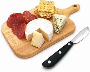 Tabla de Cortar MATTSTONE HILL, Tabla de Quesos Pequeña, Tabla de Charcutería Mini, Tabla para Servir, Decoración de Pared, Madera de Caucho con Textura Natural - Product Image 3