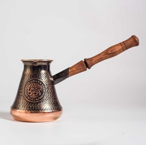 Cafetera Turca de Lujo Plateada, con Asa Metálica Grabada Tradicional, Olla Cez Resistente, Utensilios para Café Griego Briki, Venta al por Mayor - Product Image 5