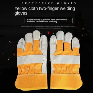 Gants de travail en cuir de vachette pleine fleur, protection robuste pour les mains, résistants à la chaleur et aux étincelles, gants de rigueur canadiens pour le jardinage domestique - Product Image 5