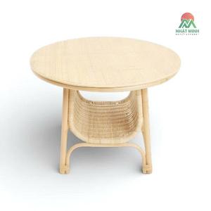 Table ronde en rotin pour enfants Nhat Minh, design minimaliste, mobilier d'intérieur écologique - Product Image 1