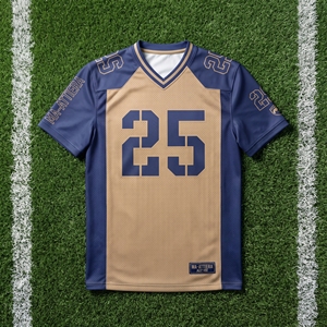 Men's Navy <b>Gold</b> American Football Jersey Short Sleeve Sports Uniform Activewear Sports <b>Clothes</b> Custom Wholesale Supplier - Product Image 6
