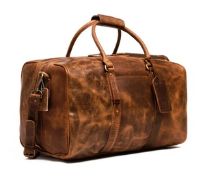 Bolsa Deportiva de Piel Auténtica con Estampado Personalizado, Duradera, HHD-0020B, para Hombre/Mujer, Bolsa de Viaje con Compartimento para Zapatos, Capacidad de 30-40L - Product Image 1