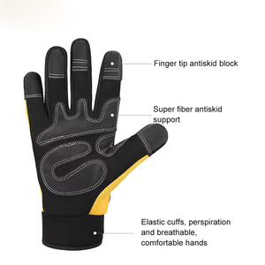 Guantes de Trabajo Mecánicos de Cuero Unisex con Agarre Extra, Guantes de Seguridad para Mecánicos con Dedos Completos, al Mejor Precio y Buena Venta - Product Image 3