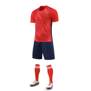 Conjunto de Camisetas de Fútbol Personalizadas, Camiseta de Fútbol Personalizada de Poliéster de Secado Rápido con Cuello en V, Venta al Por Mayor, Fabricante OEM - Product Image 4