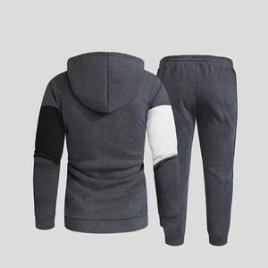 Ensembles de survêtements d'hiver pour hommes, élégants, confortables, respirants, en tissu polaire, à capuche, coupe ajustée, unis, personnalisables, pour activités sportives intenses - Product Image 6