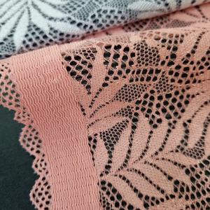 Bande de dentelle extensible botanique 23 cm en Spandex et Nylon, tissu de soutien en maille warp pour bande de soutien-gorge, lingerie, robes et vêtements de mariée - Product Image 1