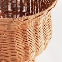 Vase en rotin tressé à la main, écologique, style vintage traditionnel, grande urne, pot de fleurs haut, décoration pour la maison et le jardin, Vietnam