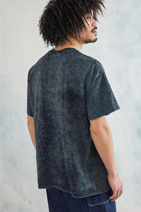 Casual Acid <b>Wash</b> Men's T Shirts 100% Cotton Knitted Eco-Friendly Breathable Lightweight O Neck Solid Color Customizable Short - Product Image 5