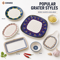 Vierkante keramische knoflookraspplaat met aangepast logo OEM ODM Private Label fabrikant leverancier groothandel bulk keuken cadeauartikelen