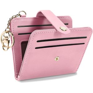 Women's RFID Blocking Leather Wallet Small Zipper Coin <b>Purse</b> with ID Window and Credit Card Holder Keychain Included - Product Image 1