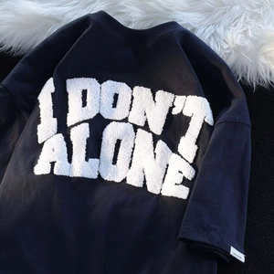 T-shirts personnalisés pour hommes avec broderie chenille, T-shirts à impression flocage sur mesure, T-shirts brodés motif brosse à dents, T-shirts brodés - Product Image 1