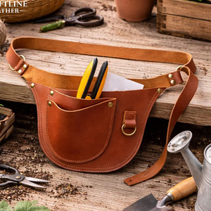 Cinturón organizador de herramientas de floristería de cuero premium, ajustable, resistente, con múltiples bolsillos, precio mayorista, OEM, en venta. - Product Image 3