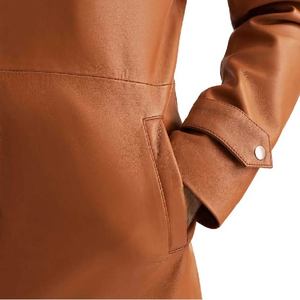 Abrigos de Cuero Marrón Premium de Moda para el Invierno, Diseño Elegante, Comodidad Superior y Estilo Moderno para Hombres, Ropa para Clima Frío - Product Image 5