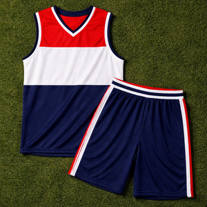 Maillot de basketball OEM grande taille, séchage rapide, respirant, 100 % polyester, sublimation personnalisée du nom et du numéro du joueur, protection UV - Product Image 1