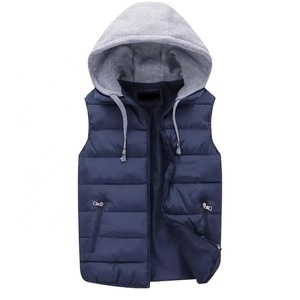 Qualité De Mode Vêtements D'hiver Down Puffer À Capuche Veste Gilet Moitié Veste Sans Manches Pour Hommes Sans Manches Puffer Vestes - Product Image 5