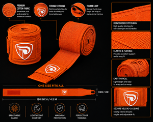 DUMELA INTERNATIONAL - Vendas de Mano para Entrenamiento de MMA y Boxeo con Logotipo Personalizado, Transpirables, Duraderas, Elásticas, de Algodón, para Kickboxing - Product Image 6
