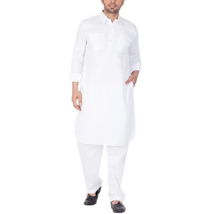 Élégant shalwar kameez blanc pour homme, vêtements islamiques tendance pour homme, design brodé, kameez de qualité, robe ethnique - Product Image 3