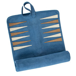 Vente en gros : Jeu de société portable en cuir PU personnalisé, échecs et backgammon, idéal pour les voyages en famille - Product Image 2