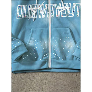 เสื้อฮู้ดซิปยาวพิมพ์ลายตัวอักษรดาวสไตล์ Y2K สำหรับผู้ชาย เสื้อผ้าสไตล์ดิสโก้ - Product Image 4