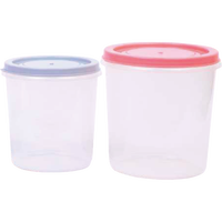 Contenants en plastique PP de couleur unie avec couvercle, design luxueux et écologique pour le stockage alimentaire à domicile, utilisation multifonctionnelle en cuisine