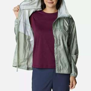 Women Lightweight <b>Waterproof</b> Windbreaker <b>Jacket</b> Hooded Outdoor Floral Print Sportswear Breathable Windproof Rain Coat Outerwear - Product Image 3