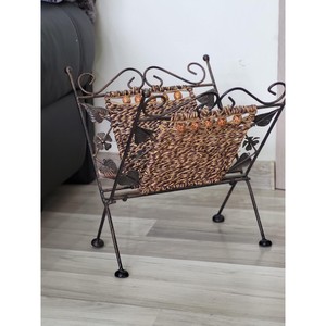 Porte-revues en bois enveloppé de jute, artisanal et unique - Vente en gros depuis l'Inde - Product Image 3