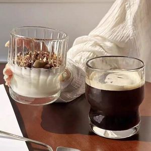 Tasse à café ronde transparente à paroi simple résistante à la chaleur, style rétro, pour la maison et les fêtes, idéale pour le lait - Product Image 5