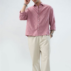 เสื้อเชิ้ตผ้าแฟลนเนลลายสก็อตคุณภาพพรีเมียมสำหรับผู้ชาย แขนยาว คอปกพับได้ ออกแบบและสกรีนโลโก้ได้ตามต้องการ ขายส่ง - Product Image 3