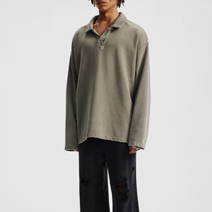 Camiseta Polo de Manga Larga Personalizada de Alta Calidad, Color Sólido, Diseño en Blanco, de Algodón y Poliéster, Formal, Casual, Deportiva, para Hombre - Product Image 3