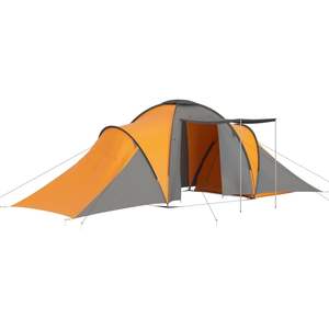 Tente de camping grise et orange pour 6 personnes - Product Image 2