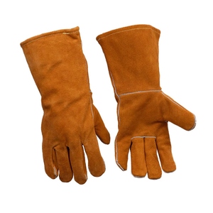 Whole Sale <b>Cheap</b> Price Cowhide Split Leather Welding Gloves Heavy Duty Flame Resistant Work Protection Firefighting <b>Bbq</b> Gloves - Product Image 2